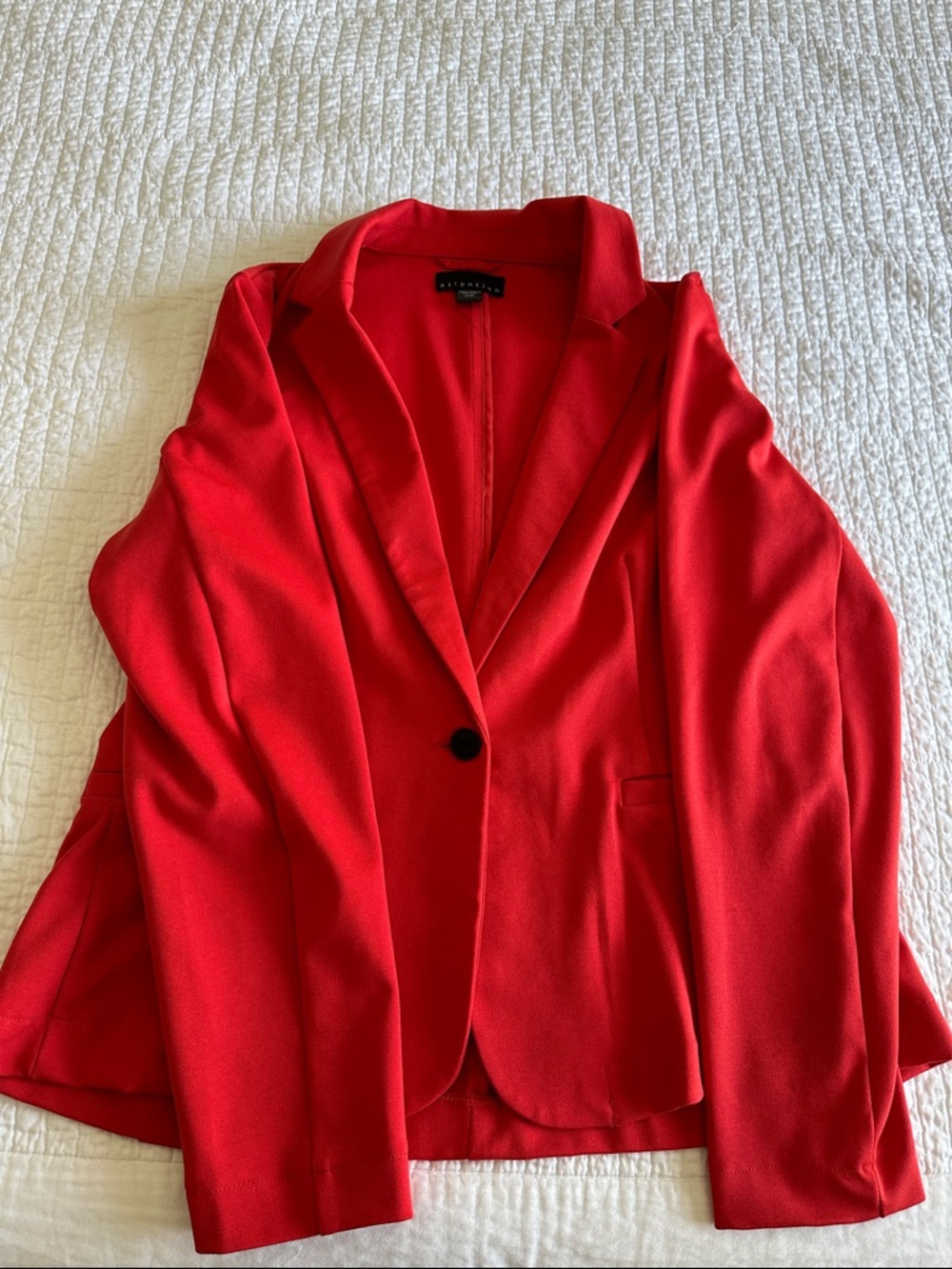 Bright Red Single-Button Blazer - Picture 2 of 6